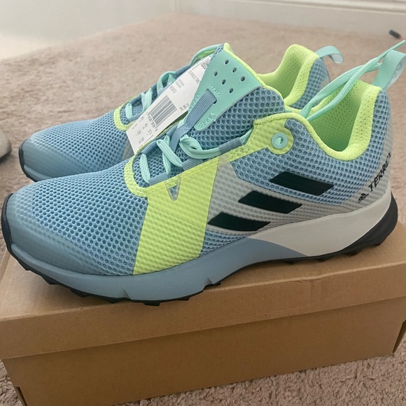 Adidas Terrex Two Women’s Hiking Shoes - Blue and Green - Picture 5 of 6